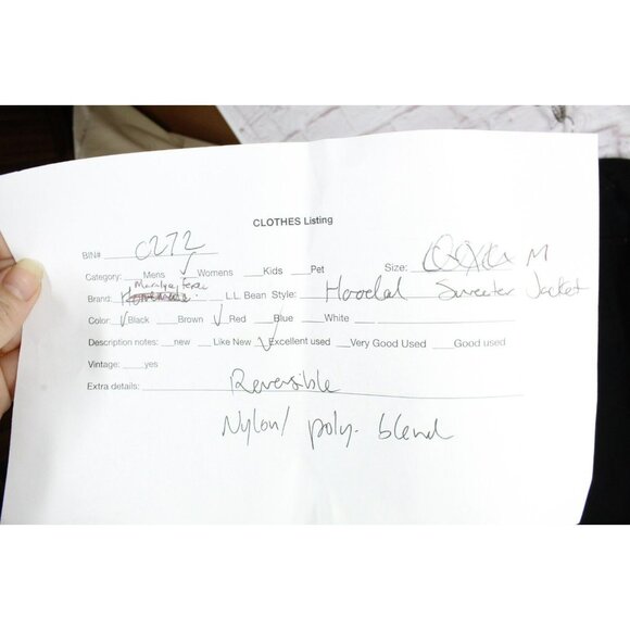 Maralyce Ferree Red Black Button Down Reversible Hooded Jacket Size M - Picture 8 of 8